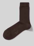 Falke Socken mit Label-Schriftzug Modell 'FAMILY' in Dunkelbraun, Größ...