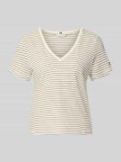 Tommy Hilfiger Regular Fit T-Shirt aus Baumwoll-Leinen-Mix in Sand, Gr...