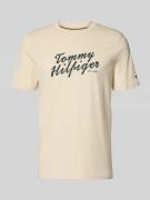 Tommy Hilfiger Regular Fit T-Shirt aus reiner Baumwolle in Sand, Größe...
