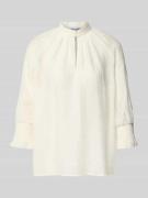 More & More Regular Fit Bluse mit 3/4-Arm in Offwhite, Größe 34