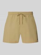 Tommy Hilfiger Regular Fit Badehose mit Logo Stitching in Khaki, Größe...