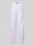 TOMMY HILFIGER Loose Fit Pyjama-Hose aus reiner Baumwolle in Pink, Grö...