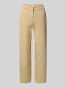 Jake*s Casual Chino mit Paspeltaschen am Gesäß in Mud, Größe 34