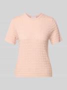 Jake*s Collection Strickshirt aus Viskose-Mix mit Rundhalsausschnitt i...