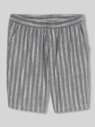 Tom Tailor Denim Regular Fit Shorts aus Baumwoll-Leinen-Mix in Hellgra...