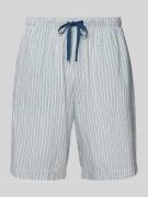 Schiesser Relaxed Fit Pyjama-Shorts mit Leinen-Anteil in Marine, Größe...