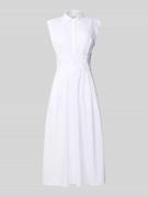 Guess Midikleid mit verdeckter Knopfleiste Modell 'CHERRY' in Weiss, G...