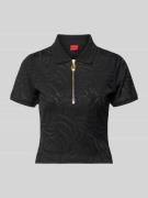 HUGO Regular Fit Poloshirt aus Viskose-Mix Modell 'DEMETRI' in Black, ...