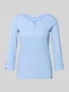 Tom Tailor Regular Fit Langarmshirt aus Baumwoll-Mix in Hellblau, Größ...