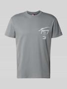Tommy Jeans Regular Fit T-Shirt aus reiner Baumwolle in Mittelgrau, Gr...