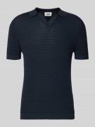 Drykorn Slim Fit Strick-Poloshirt mit Strukturmuster Modell 'BRAIAN' i...