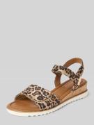 Tamaris Sandalen mit Allover-Muster in Beige, Größe 36
