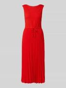 Tommy Hilfiger Slim Fit Midikleid aus Viskose-Mix in Rot, Größe L