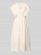 Tommy Hilfiger Fit and Flare Freizeitkleid aus Leinen-Viskose-Mix in W...