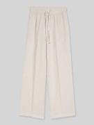 Tom Tailor Wide Leg Hose aus Leinen-Viskose-Mix in Taupe, Größe 34/32