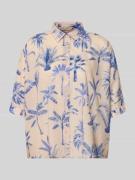 Emily Van den Bergh Relaxed Fit Bluse im Allover-Look in Sand, Größe L...