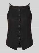 ICHI Blusentop aus Leinen-Viskose-Mix Modell 'LINNO' in Black, Größe 3...