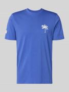 Blend T-Shirt mit Motiv-Print Modell 'SUN PALMS' in Royal, Größe L