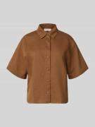 Marc O'Polo Denim Regular Fit Hemdbluse aus Leinen-Baumwoll-Mix in Mit...