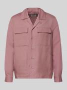 Antony Morato Regular Fit Hemdjacke aus Leinen-Viskose-Mix in Rostrot,...