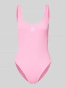 TOMMY HILFIGER Badeanzug mit Logo-Stitching in Rosa, Größe L