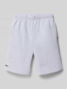 Lacoste Jeansshorts aus Baumwoll-Mix in Mittelgrau Melange, Größe 152