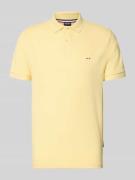 HECHTER PARIS Regular Fit Poloshirt mit Logo-Stitching in Hellgelb, Gr...