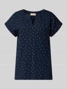 FREE/QUENT T-Shirt mit Brusttasche Modell 'Viva' in Marine, Größe L