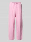 FREE/QUENT Wide Leg Pants aus Leinen-Mix mit elastischem Bund Modell '...
