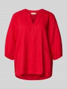 FREE/QUENT Bluse aus Leinen-Mix mit verlängertem Rücken Modell 'Lava' ...