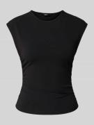 Only Slim Fit T-Shirt aus Baumwoll-Mix Modell 'MIRA' in Black, Größe L