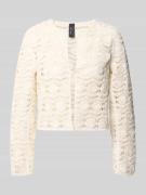 Marc Cain Blazer aus Häkelspitze mit Knopfverschluss in Sand, Größe 34
