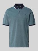 bugatti Regular Fit Poloshirt mit Label-Stitching in Gruen, Größe L