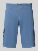 bugatti Regular Fit Bermudas mit Cargotaschen in Marine, Größe 48