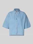 s.Oliver RED LABEL Relaxed Fit Jeansbluse aus reiner Baumwolle in Hell...