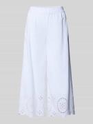 s.Oliver BLACK LABEL Weite Hose aus reiner Baumwolle in Weiss, Größe 3...