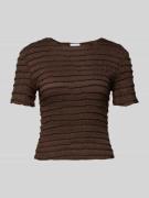 Jake*s Collection T-Shirt mit Strukturmuster und Rundhalsausschnitt in...