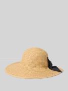 Loevenich Hut mit Zierschleife Modell 'Raffia' in Beige, Größe 1