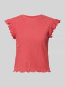 Jake*s Casual Strickshirt mit Rundhalsausschnitt und Wellensaum in Kor...