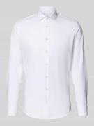Jake*s Slim Fit Businesshemd aus Twill in Weiss, Größe 39/40