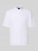 BOSS Orange Regular Fit Leinenhemd mit kurzem Arm Modell 'RASH_2_M' in...