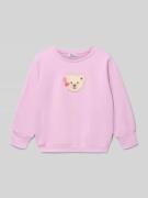 Steiff Sweatshirt mit Motiv-Stitching und Label-Detail in Flieder, Grö...