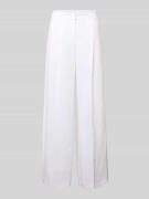 BOSS Relaxed Fit Hose aus Leinen-Mix Modell 'TIANA11' in Weiss, Größe ...