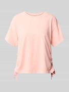 Marc Cain Sweatshirt mit seitlichen Kordelzügen in Rosa, Größe 34