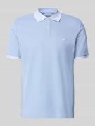 Fynch-Hatton Modern Fit Poloshirt mit Stitching in Hellblau, Größe 3XL