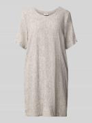 FREE/QUENT Knielanges Kleid aus Leinen-Mix Modell 'Lava' in Sand, Größ...