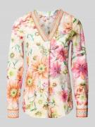 Emily Van den Bergh Regular Fit Bluse im Allover-Look in Weiss, Größe ...