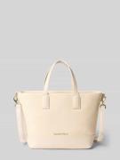 VALENTINO BAGS Shopper mit Label-Applikation Modell 'ATENA' in Ecru, G...