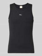BLKVIS Tanktop in Ripp-Optik mit Label-Stitching in Black, Größe M