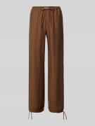 Rich & Royal Wide Leg Pants mit elastischem Bund und Kordelzug in Cogn...
